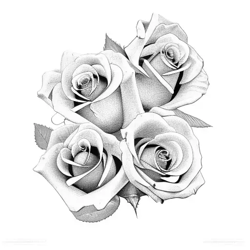 2 roses with the names charley and spencer tattoo design idea