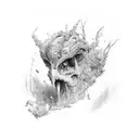 2 people with different perspectives  tattoo design idea