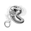 Snake and Raven tattoo design idea