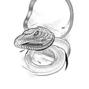 Snake and Raven tattoo design idea