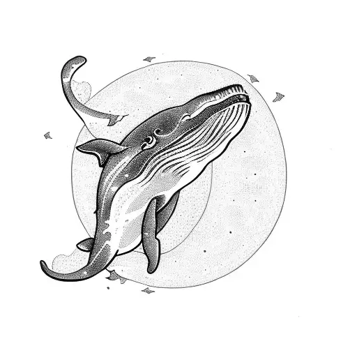 whale tattoo design idea