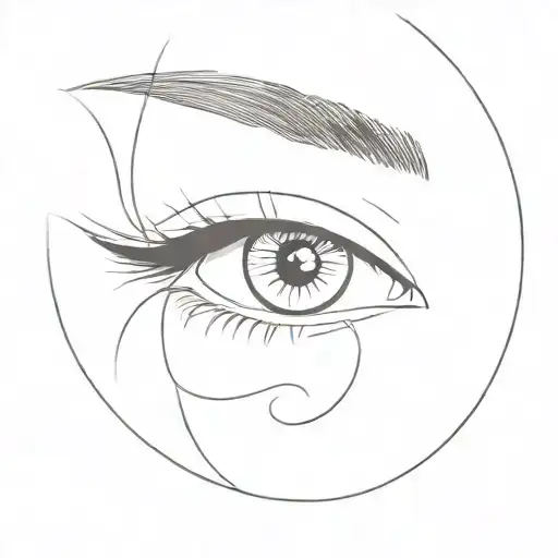 eyelid tattoo design idea