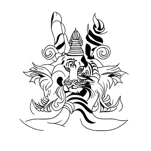 Thai tiger tattoo design idea