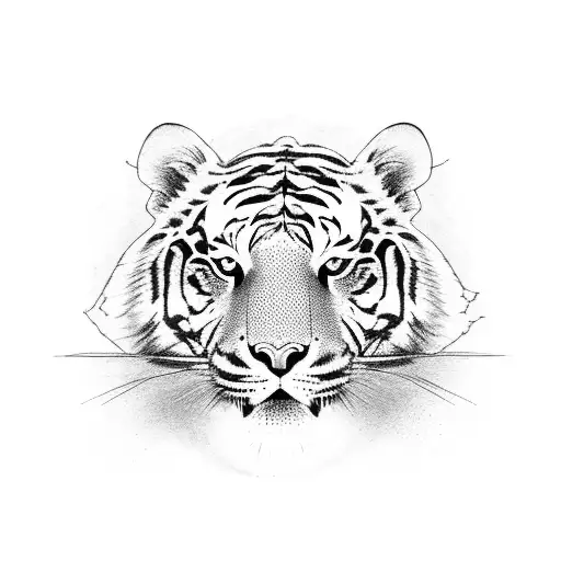 traditional Thai tiger full body tattoo design idea