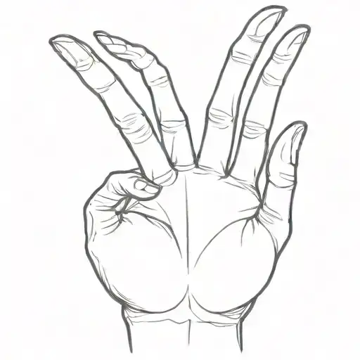 holding abhaya mudra tattoo design idea