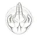 abhaya mudra two hands tattoo design idea