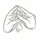 abhaya mudra two hands tattoo design idea