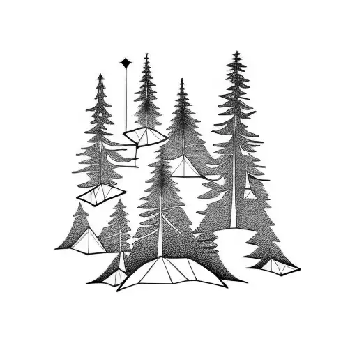 ravine with rays of light  tattoo design idea