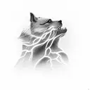 ravine with rays of light  tattoo design idea