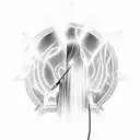 ravine with rays of light  tattoo design idea