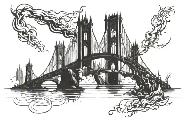 may the bridges I burn light the way tattoo design idea