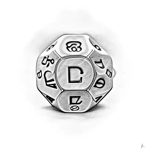 dice with roulette tattoo design idea
