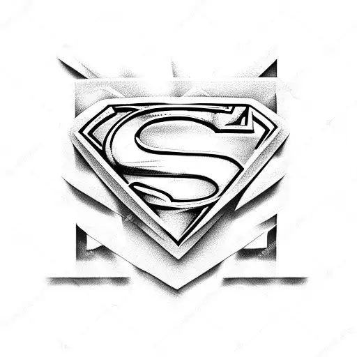 superman symbol tattoo design idea