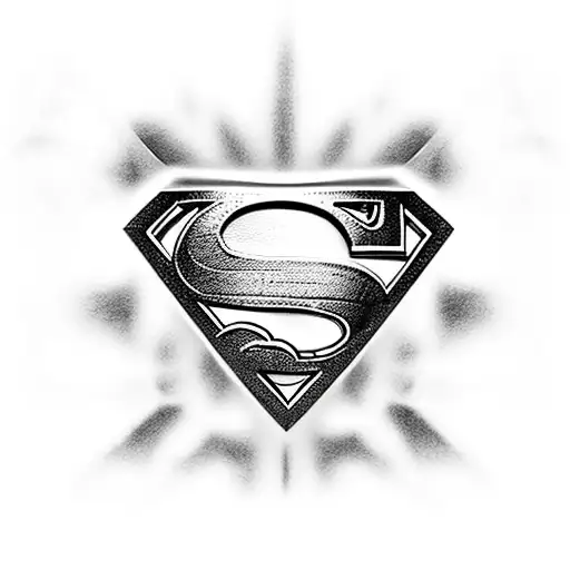 superman symbol tattoo design idea