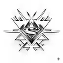 superman symbol tattoo design idea