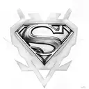 superman symbol tattoo design idea