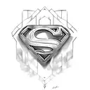 superman symbol tattoo design idea
