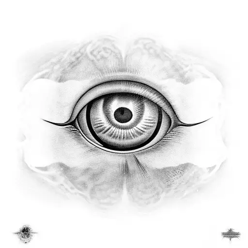 A hauntingly beautiful tattoo of a crying eye surrounded by surrealistic elements tattoo design idea