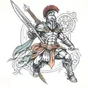Spartan warrior  tattoo design idea