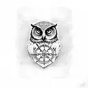 leon, scale, owl, anchor tattoo design idea