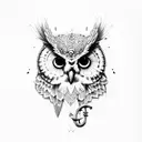 leon, scale, owl, anchor tattoo design idea