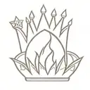 fire crown made tattoo design idea