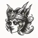 fire crown made tattoo design idea