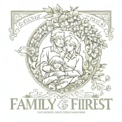 family comes first tattoo design idea