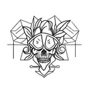 bruxa planta café  tattoo design idea