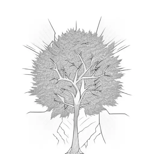 burning bush tattoo design idea