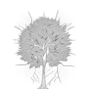 burning bush tattoo design idea