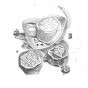 cards and dice tattoo design idea