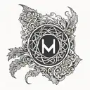 A rune inscription that represents strength and guidance in both Asatruism and management tattoo design idea