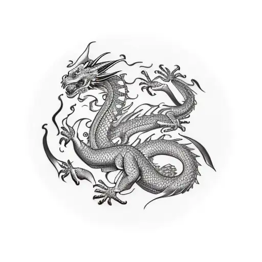 Dragon tattoo design idea