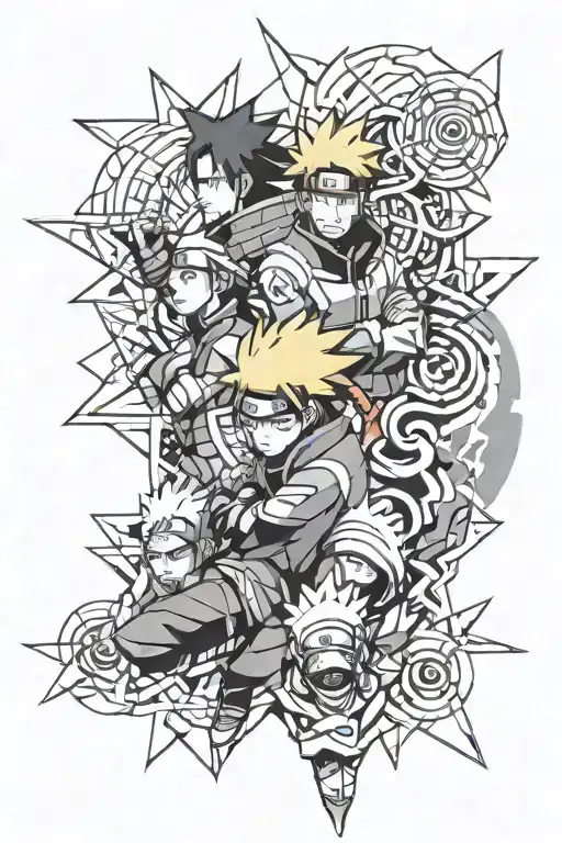 Naruto characters tattoo design idea