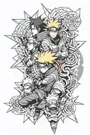 Naruto characters tattoo design idea