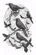 Itachi Uchiha with crows tattoo design idea