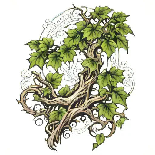 ivy tree on arm tattoo tattoo design idea