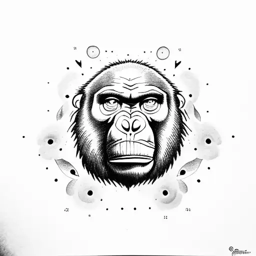 ape, 1961, flower tattoo design idea