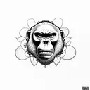 ape, 1961, flower tattoo design idea