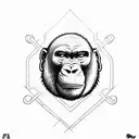 ape, 1961, flower tattoo design idea