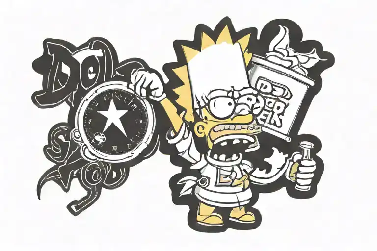 do it for her Simpsons tattoo design idea