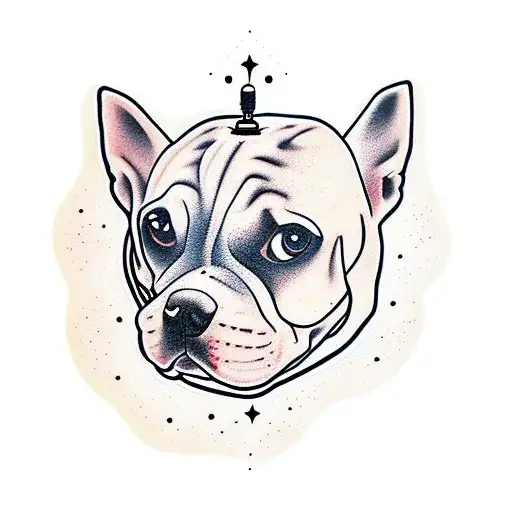 dog as astronaut tattoo design idea