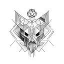 Create a tattoo design for the forearm, starting at the wrist, that incorporates geometric elements such as polygons and tattoo design idea