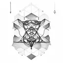 Create a tattoo design for the forearm, starting at the wrist, that incorporates geometric elements such as polygons and tattoo design idea
