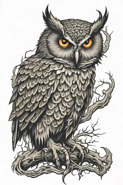 owl tattoo design idea