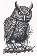 owl tattoo design idea