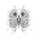 Peacock Butterfly tattoo design idea