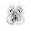 Peacock Butterfly tattoo design idea