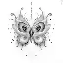 Peacock Butterfly tattoo design idea